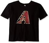 MLB Arizona DiamondbacksレディーススクープネックロゴTシャツ、1 x、ブラック