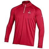 NCAAテキサスTechレッドRaiders Quarter Zip Tシャツ、スモール、レッド
