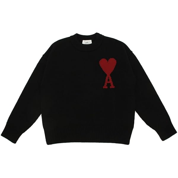 Amazon | [アミ] クルーネックニット Sサイズ RED DE COEUR SWEATER