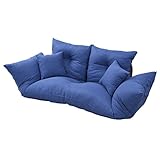 JKプラン 国産（日本製）ジャンボカウチソファ 背もたれダブルリクライニングカウチ ネイビー ZSY-0001-NV