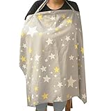 授乳カバー授乳スカーフ100 %コットン授乳エプロンwithポータブルストレージバッグの折りたたみとコレクション ホワイト WQ241KK