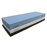 RUMs 砥石 両面砥石 #1000/#4000 包丁研ぎ 中砥石 家庭用 ナイフ研ぎ 仕上げ (ブルー／ホワイト)
