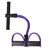 トレーニングチューブ 腹筋 筋トレ ストレッチバンド 【 腹筋 背筋 を鍛えて 脂肪燃焼 】筋トレグッズ ダイエット器具 (ブラックパープル)