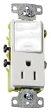 Hubbell Wiring Systems RCD108I tradeSELECT Single Pole Combination Quiet Rocker Switch with 2 Pole W