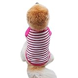 レンコス（Lemcos）犬の衣装 ペットのファッション用品 犬服 猫服 春夏秋服 可愛い 縞模様 Tシャツ 普段着 心地良いです 散歩 お出かけ シンプルです ふわふわ おしゃれ 人気 ペット猫 犬 