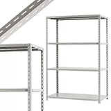 力量-6 幅120×奥行60×高さ180cm 4段 ホワイトグレー 150㎏/段