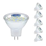 AmmToo Pack of 6 MR11 LED Bulb 3Watt Spot light 12V AC/DC Cool White GU4 Base 2835SMD 18LEDs 6000K 2