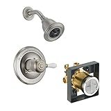 Delta Delta KSDLE-T14278H2O-H777-SS Leland Shower Kit Pressure-Balance Single-Function Cartridge wit