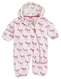 Hatley ハットレイ ベビー女の子 マイクロフリース、ベビーオール、手足おくるみ仕様、白地にかわいいピンクのバンビ 75~80cm、12-18M(74-79cm) マルチカラー ポリエステル100