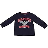 Tommy Hilfiger(トミーヒルフィガー) イーグルロゴクラックプリントTシャツ(Navy) 12M(9-12ヶ月) [並行輸入品]