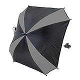 Altabebe AL7003-20 Universal Stroller Umbrella Anti-UV 50 Plus (Black/Dark Grey) by Altabebe