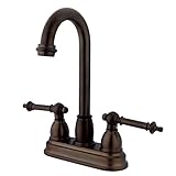 Kingston Brass KB3495TL Restoration Bar Faucet Without Pop-Up, 3-3/4-Inch, Oil Rubbed Bronze [並行輸入品]