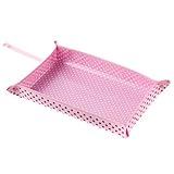 わくわくお食事タイムのベビーランチョンマット・トレイ　水玉（ピンク地に白ドット）　B0501700　日本製