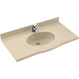 Swanstone ev1b2249 – 040 Europa 49-inchソリッドサーフェスVanity Top with Bermuda Sand Basin