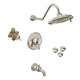 Moen KTSWE-P-TS32104EPNL Weymouth 9-Inch Rain Shower and 6-3/4-Inch Spout, Polished Nickel [並行輸入品]