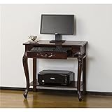 インテリア 家具 便利 おしゃれ コモ コンピューターデスク 猫足アンティーク調ブラウン【組立】