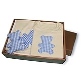 TYGJ ベビー服　肌着　オーガニックコットン　ナチュラル　新生児豪華 コンビセット 入退院マストアイテム　出産祝い　おしゃれ　 有機栽培綿100％　短肌着1枚＆毛布1枚＆音鳴りおもちゃ1枚　熊