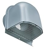 西邦工業 SEIHO CFN200 外壁用アルミ製換気口 (深型フード) 金網型 7×14ラス網 下部開閉タイプ