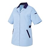 アイトス 半袖スモック(春夏用)  AZ-5328  007 サックス×ネイビー   Sサイズ