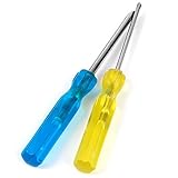 SODIAL 2ツール　スクリュードライバー　三翼プラスドライバー　Wii DSシステムの為　黄色＋青