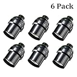 ライトソケット　電球ソケット　ランプホルダー　電球ホルダー　ペンダントライト　耐高温　6 個入　KINGSO　エジソン電球ソケット　ランプコンバータ　ベースランプ　E26/E27口金変換　電球アダプタ