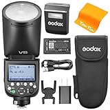 GODOX V1 pro V1pro-C TTL カメラフラッシュ Canon 用、Godox V1-C アップグレード、2.4G HSS 1/8000s リチウムイオン 76Ws 丸頭スピードライト