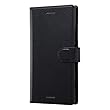 レイ・アウト Xperia XZ1 ケース 手帳型 シンプル マグネット/ブラック/ブラック RT-RXZ1ELC1/BB
