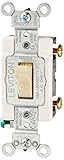 Leviton CS115-2I 15 Amp, 120/277 Volt, Toggle Single-Pole Ac Quiet Switch, Commercial Grade, Groundi
