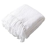 ニトリ(NITORI) フリンジ付きフリーカバー 140x190cm ACM012 Living in Comfort 7525073