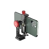 ULANZI 携帯電話三脚マウント ST-14 スマートフォン三脚マウントアダプター アルミニウム コールドシュー付き 360° 携帯電話スタンドホルダークランプ iPhone 13 12 11 Max Pro iPhone X XR Xs 6 7 Plus用