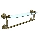 Allied Brass WP-33TB/18-SBR Glass Shelf, 24-Inch x 5-Inch, Antique Bronze by Allied Brass