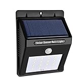 ソーラーライト センサーライト, U-cool 16 LED 高輝度 ワイヤレス 人感センサー搭載 アウトドアライト 太陽発電 省エネ 広角 玄関入口 屋外 屋内 軒先 ガーデン 駐車場などに適用 ソ