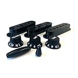 YJB PARTS ストラトノブカバーセット 日本製 (インチサイズ, ブラック)