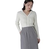 [ナチュラルビューティーベーシック] セーター Vネックラメラインリブニット レディース オフ