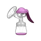 BESTOMZ 搾乳器 手動 乳房授乳用 効率的にさく乳できる（紫）