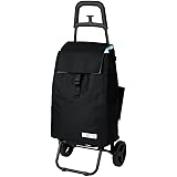 レップ(Rep) Cocoro(コ・コロ) ショッピングカート ココロ カートセット ブラック 40L 荷物フック 花柄 折り畳み式 ポケット収納 保冷 保温 エコバッグ 買い物 おしゃれ 可愛い シンプル 便利 コンパクト 軽量 キャンプ 運動会 
