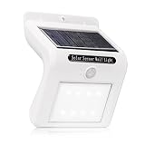SUNRITELEDソーラーライト　センサーライト　太陽光発電　防犯センサーライト　屋外ウォールライト　庭ソーラーライト　カーデンライト　軒先　ワイヤレス　玄関/壁灯等屋外照明 (ホワイト) [並行輸