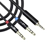 okcsc AX25 ヘッドホンケーブル 交換ケーブル OFC 3芯 2.5mmバランス(4極)⇔3.5mmプラグ(3極)x2