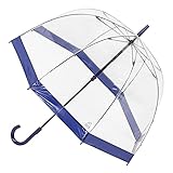 [フルトン] MOONBAT(ムーンバット) Bierdcage バードケージ 傘 長傘 透明傘 レディース ギフト プレゼント 21-152-52951-00-74-65 ネイビーブルー/ワンポイントロゴ 親骨の長さ：約65㎝