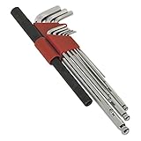 Sealey extra-long ball-end Hexキーレンチセットwith電源バー9個入りメトリック