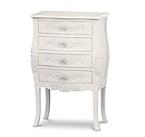 クロシオ コモ チェスト4D ホワイト 幅55cm 完成品 アンティーク調