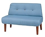 koeki 2人掛けソファ ココア (幅100cm/布) ライトブルー KOKOA-SF2(LBL)