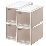 Fits フィッツケース 衣装ケース まとめ買い4個セット クローゼット用 L-30 カプチーノ