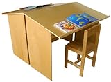 A+ChildSupply Double-sided Drawing/Reading Desk with 2 Chairs [並行輸入品]