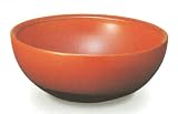 信楽焼陶器 朱赤手洗鉢 置型 鉄赤釉 Ｃ 径27cm MA528