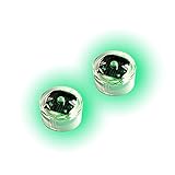 MIRAIS 高級 サークル LED ライト ２個セット スタンド式 ソーラー 太陽光パネル 自動点灯 照明 ガーデニング 用品 防犯 (グリーン２個セット) MR-MD302-GR