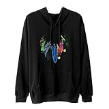 パーカー レディース トップス Glennoky 5色 ロング丈シャツ フェザー柄 ブラウス スウェットパーカー ゆったり ドローストリング フード付き フーデッド レディースパーカー スウェットシャ