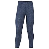 EcoableアパレルKidsレギンスパンツBase Layer、100 %オーガニックメリノウール、サイズ2 – 13歳 カラー: ブルー