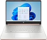 HP 14インチ HD (1366 x 768) ディスプレイノートパソコン、Intel Celeron N4120、1.1GHz、4GBメモリ、128GB eMMC、Windows 11 Home、Sモード、1年間のオフィス365付属、ローズゴールド、14-dq0762dx