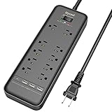 電源タップ usb コンセントタップ 差込口 10口 USB-C 1ポート USB-A 3ポート 卓上タップ 雷ガード 一括スイッチ 過負荷